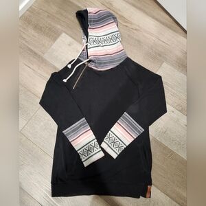 Women's Ampersand Ave Boutique Sweatshirt Size M Black Grey Pink